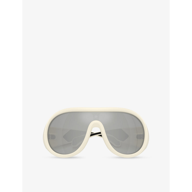 Moncler pilot-frame injected sunglasses 13.5cm mirrored lenses, UK version