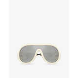 Moncler pilot-frame injected sunglasses 13.5cm mirrored lenses, UK version