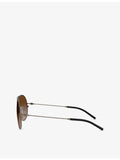 Moncler pilot-frame steel sunglasses 58mm lens, UK version