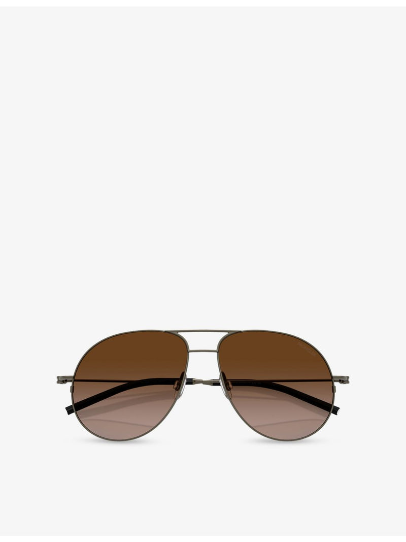 Moncler pilot-frame steel sunglasses 58mm lens, UK version