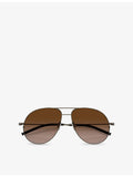 Moncler pilot-frame steel sunglasses 58mm lens, UK version