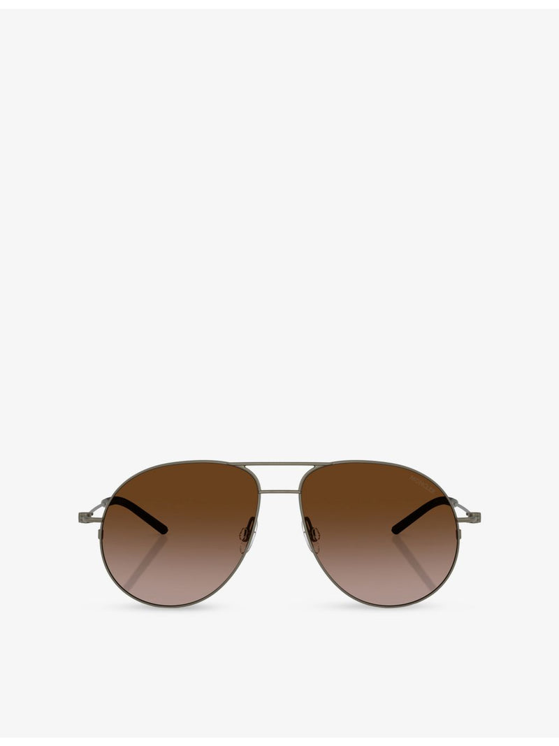 Moncler pilot-frame steel sunglasses 58mm lens, UK version