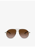 Moncler pilot-frame steel sunglasses 58mm lens, UK version