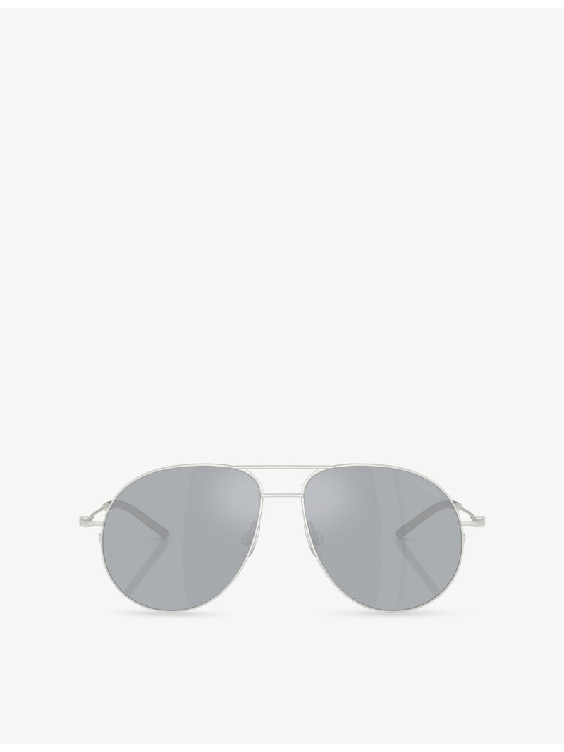Moncler Flyze pilot-frame steel sunglasses 58mm, UK version
