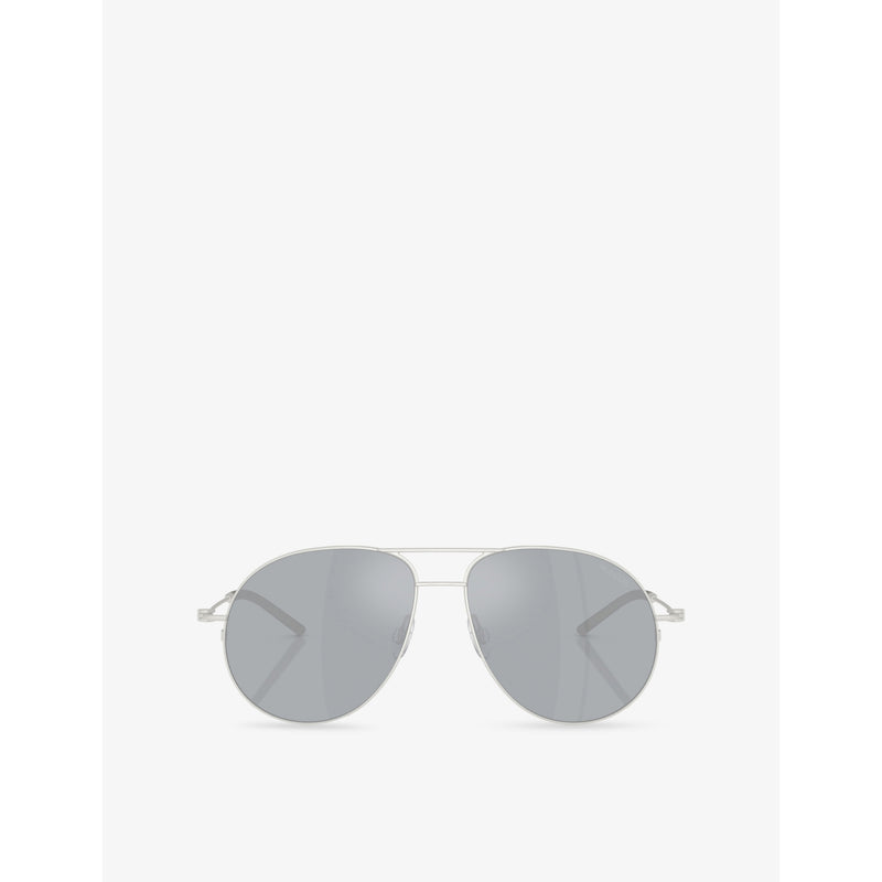 Moncler Flyze pilot-frame steel sunglasses 58mm, UK version