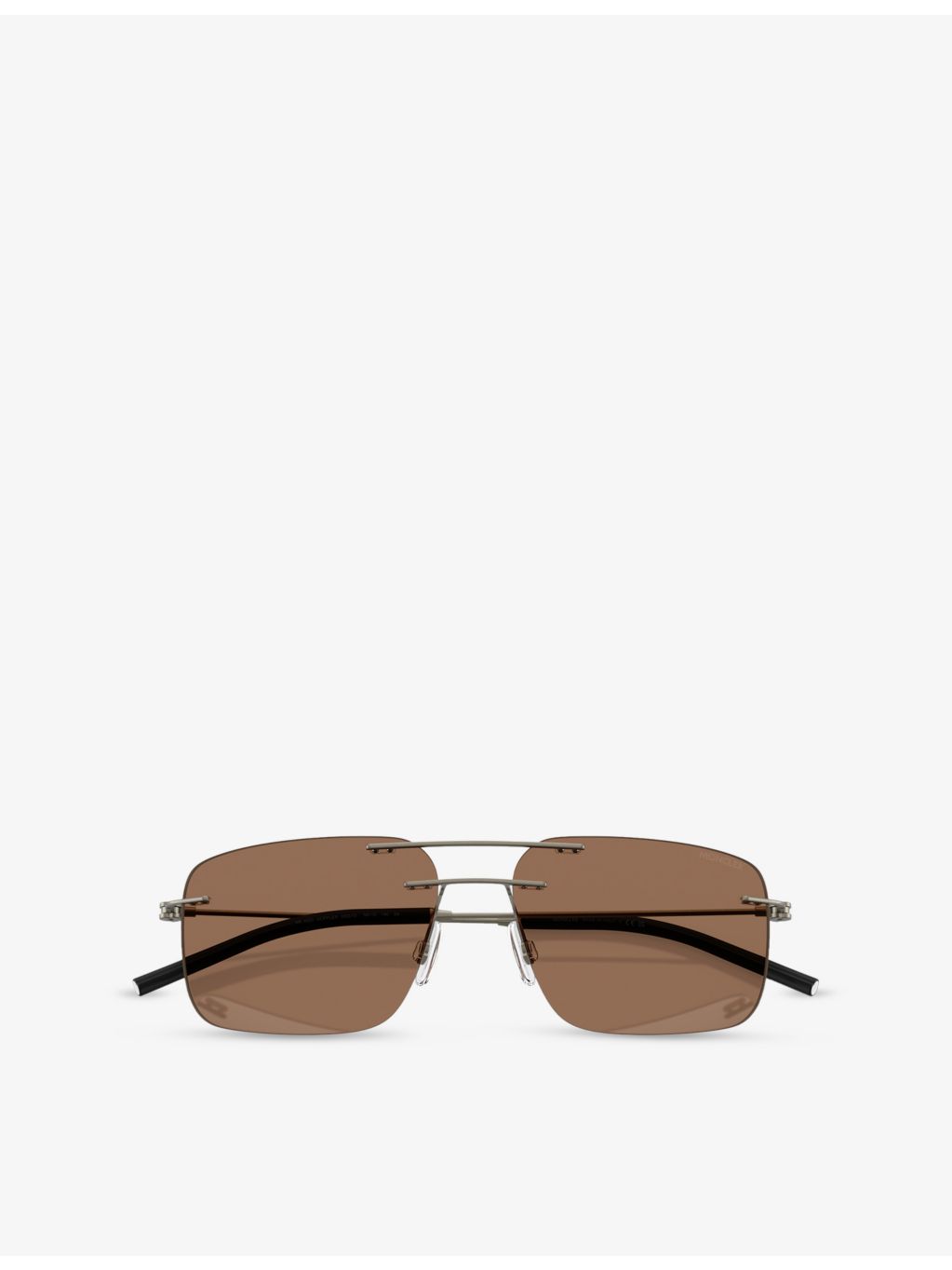 Moncler ME4003 Doppler rectangle steel sunglasses, imported from the UK