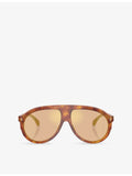 Moncler ME6001 pilot-frame acetate sunglasses 59mm - British product