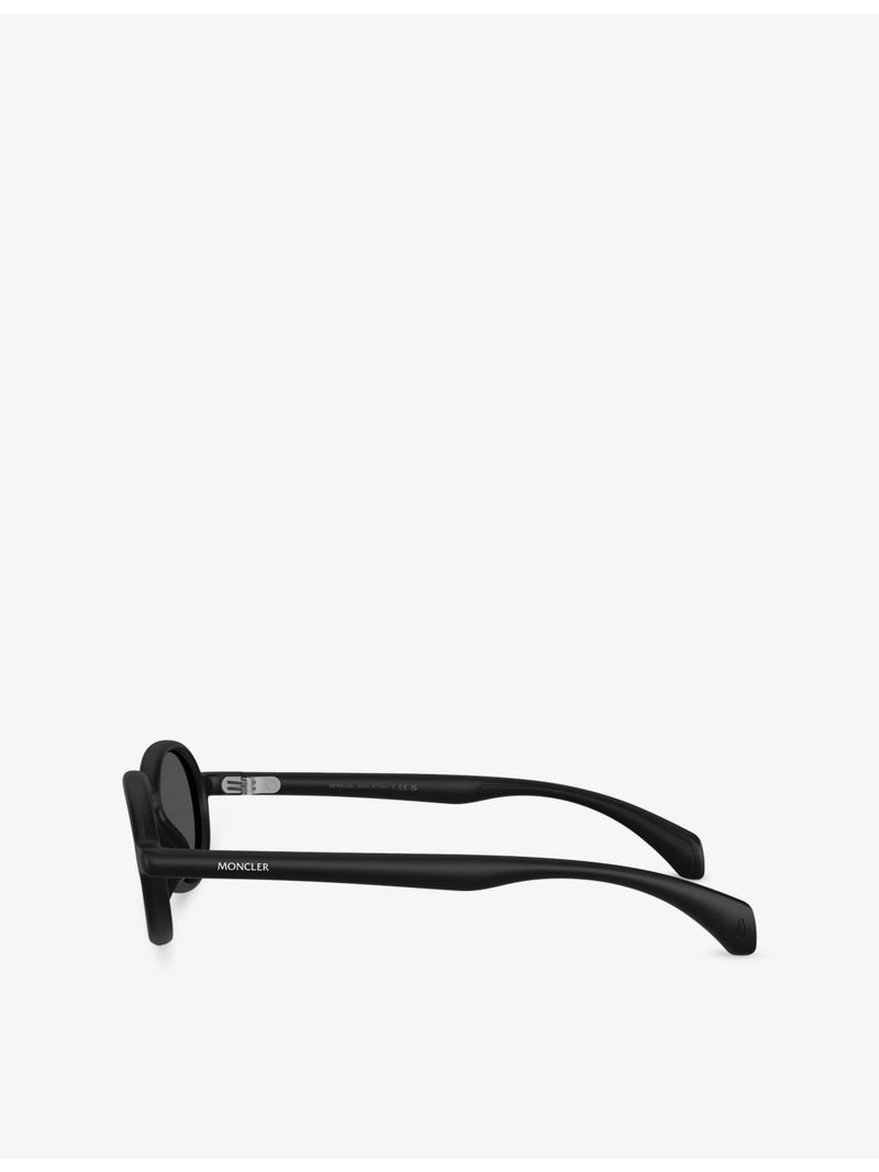 Moncler Caprice oval-frame injected sunglasses, imported from the UK