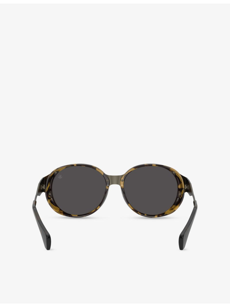 Moncler ME4005T round-frame metal sunglasses with UV-protected lenses, UK version