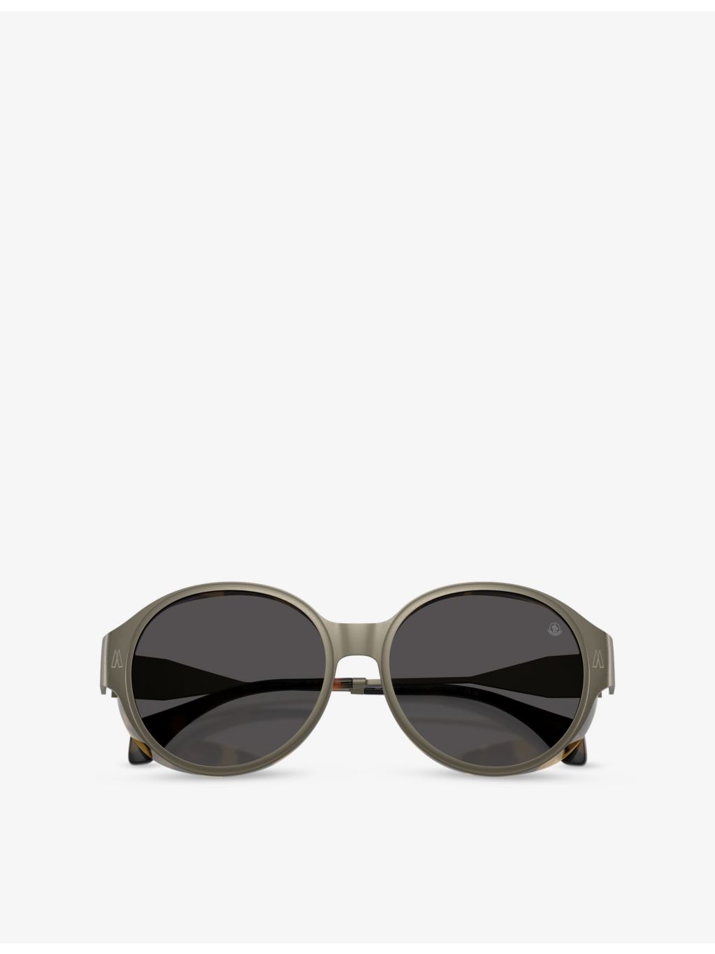 Moncler ME4005T round-frame metal sunglasses with UV-protected lenses, UK version