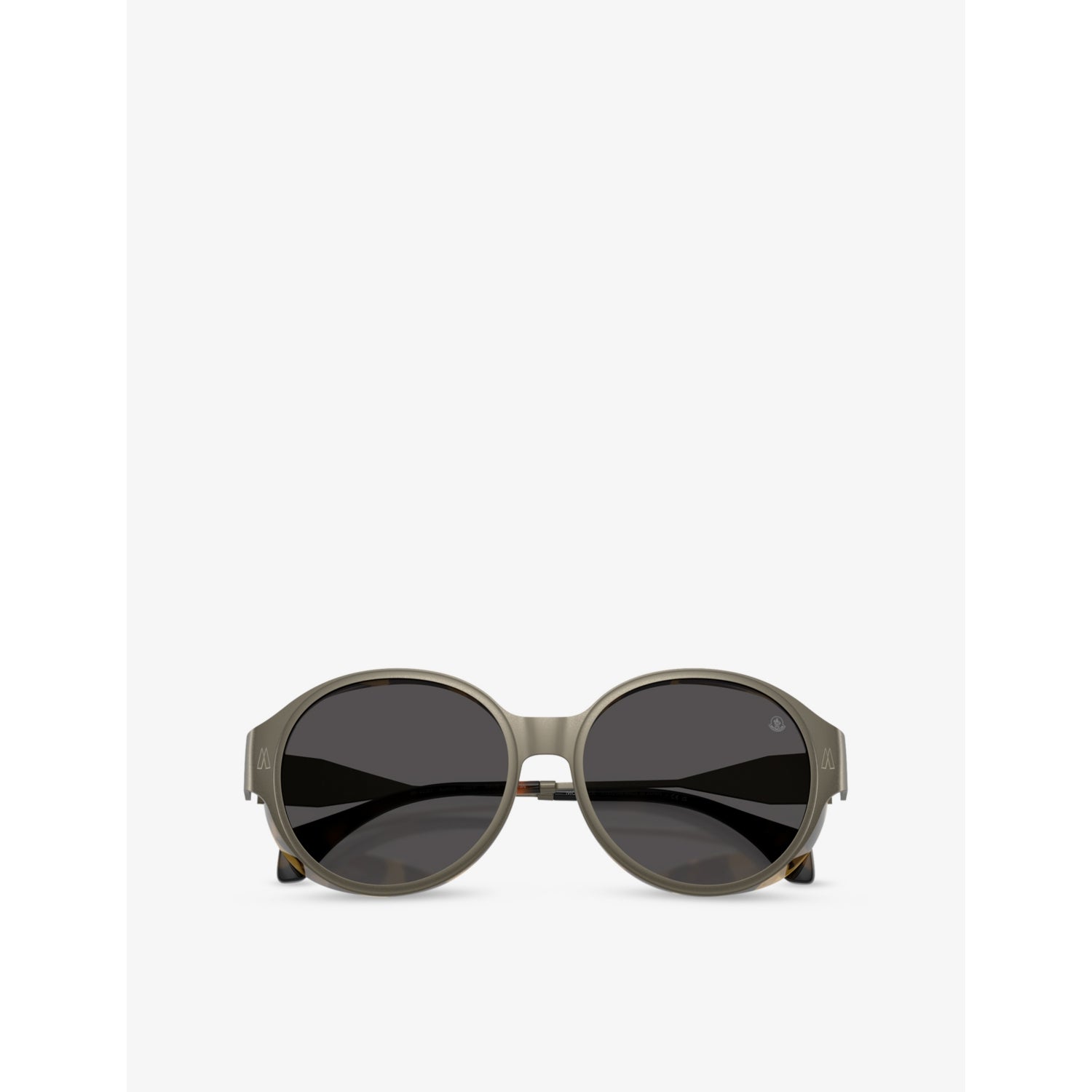 Moncler ME4005T round-frame metal sunglasses with UV-protected lenses, UK version