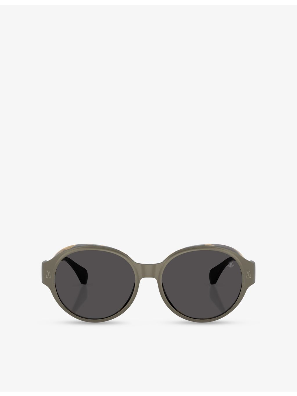 Moncler ME4005T round-frame metal sunglasses with UV-protected lenses, UK version