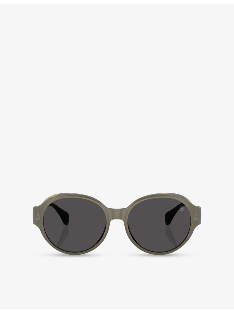Moncler ME4005T round-frame metal sunglasses with UV-protected lenses, UK version