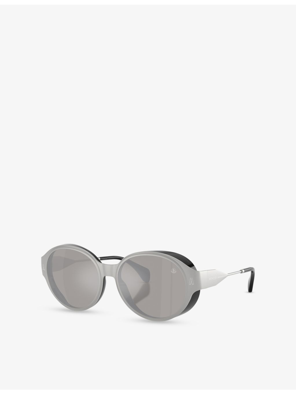 Moncler round-frame metal sunglasses with UV lenses, UK version