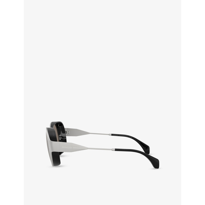 Moncler round-frame metal sunglasses with UV lenses, UK version