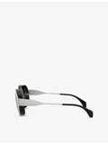 Moncler round-frame metal sunglasses with UV lenses, UK version