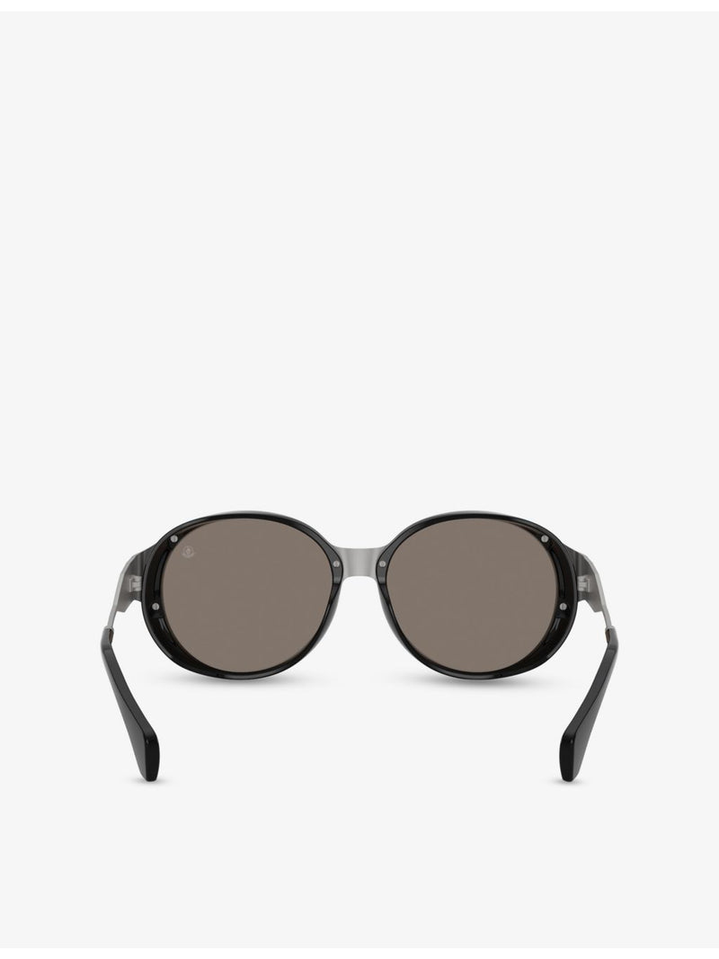 Moncler round-frame metal sunglasses with UV lenses, UK version