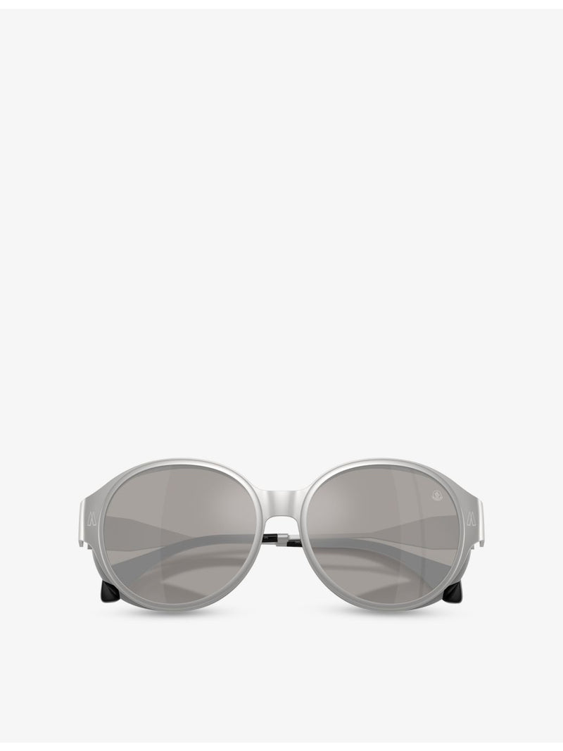 Moncler round-frame metal sunglasses with UV lenses, UK version