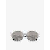 Moncler round-frame metal sunglasses with UV lenses, UK version