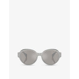 Moncler round-frame metal sunglasses with UV lenses, UK version