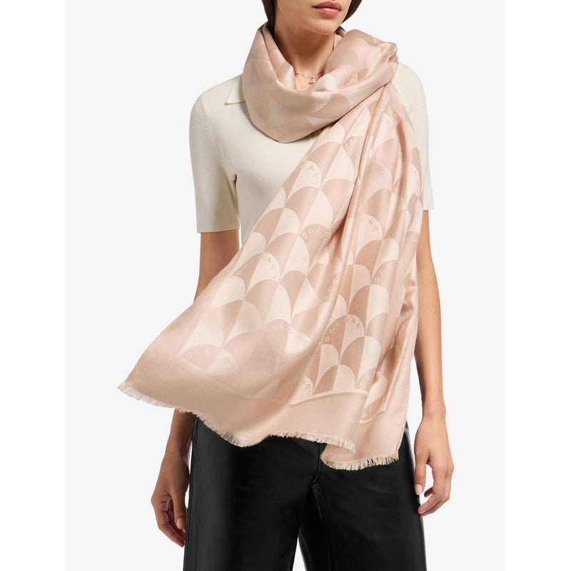 Bvlgari Calla maxi silk and wool-blend stole (British brand)