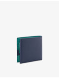 Bvlgari leather wallet with grained finish and flap closure, (British brand)