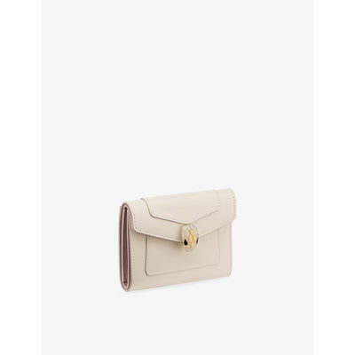 selfridges Bvlgari Serpenti Tri-fold Leather Wallet 8cm x 10cm- Buy online at McGrocer
