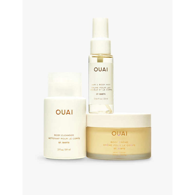 OUAI St Barts travel kit with minis, imported from the UK