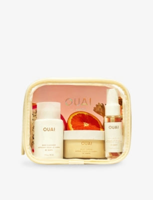 OUAI St Barts travel kit with minis, imported from the UK