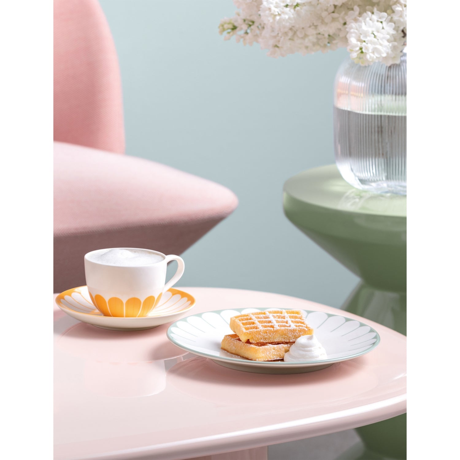 Villeroy & Boch Fleur coffee saucer 14.8cm, imported from the UK