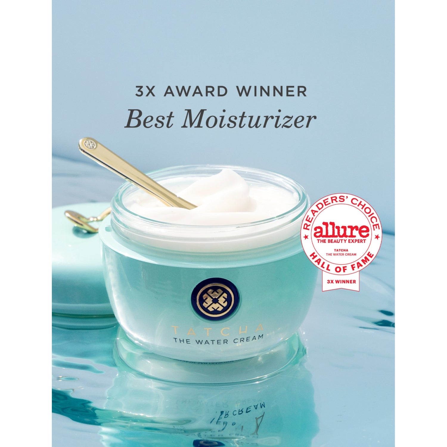 Tatcha The Water Cream moisturiser 75ml, imported from the UK