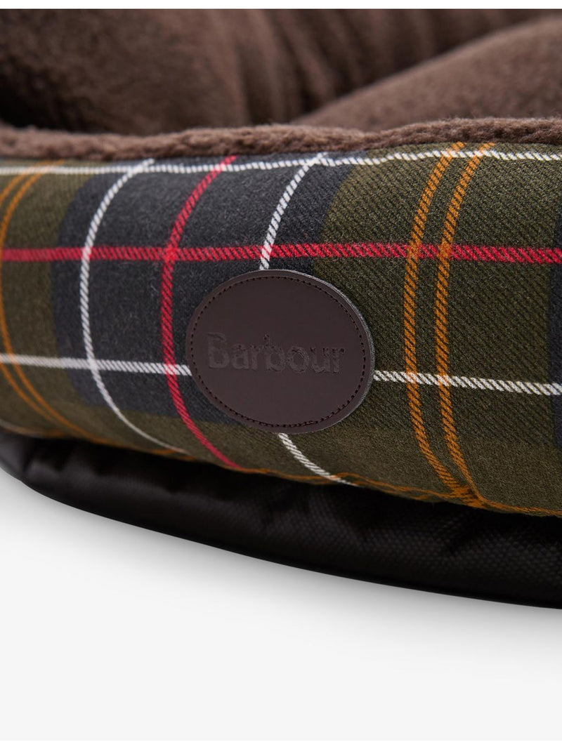 Barbour cotton dog bed 76.2cm tartan fleece lined, imported from the UK