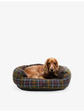 Barbour cotton dog bed 76.2cm tartan fleece lined, imported from the UK