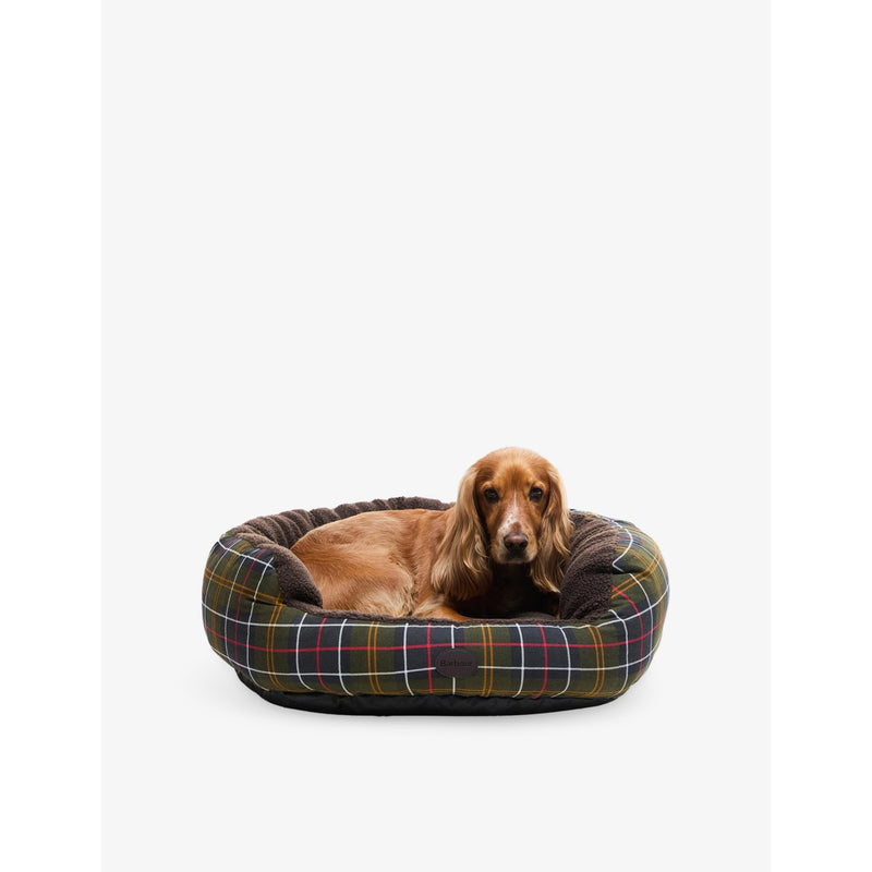 Barbour cotton dog bed 76.2cm tartan fleece lined, imported from the UK