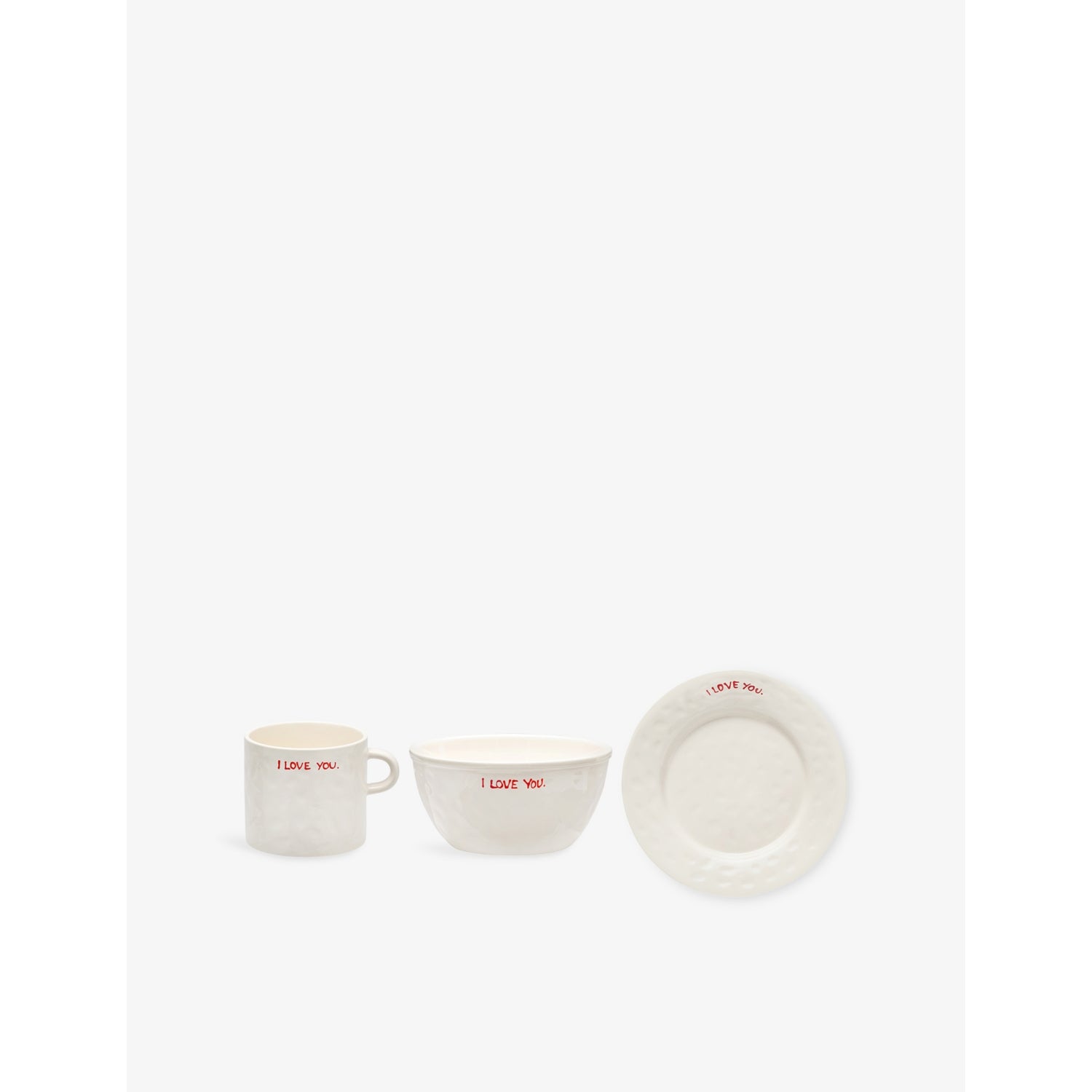 anna + nina I Love You breakfast set, imported from the UK