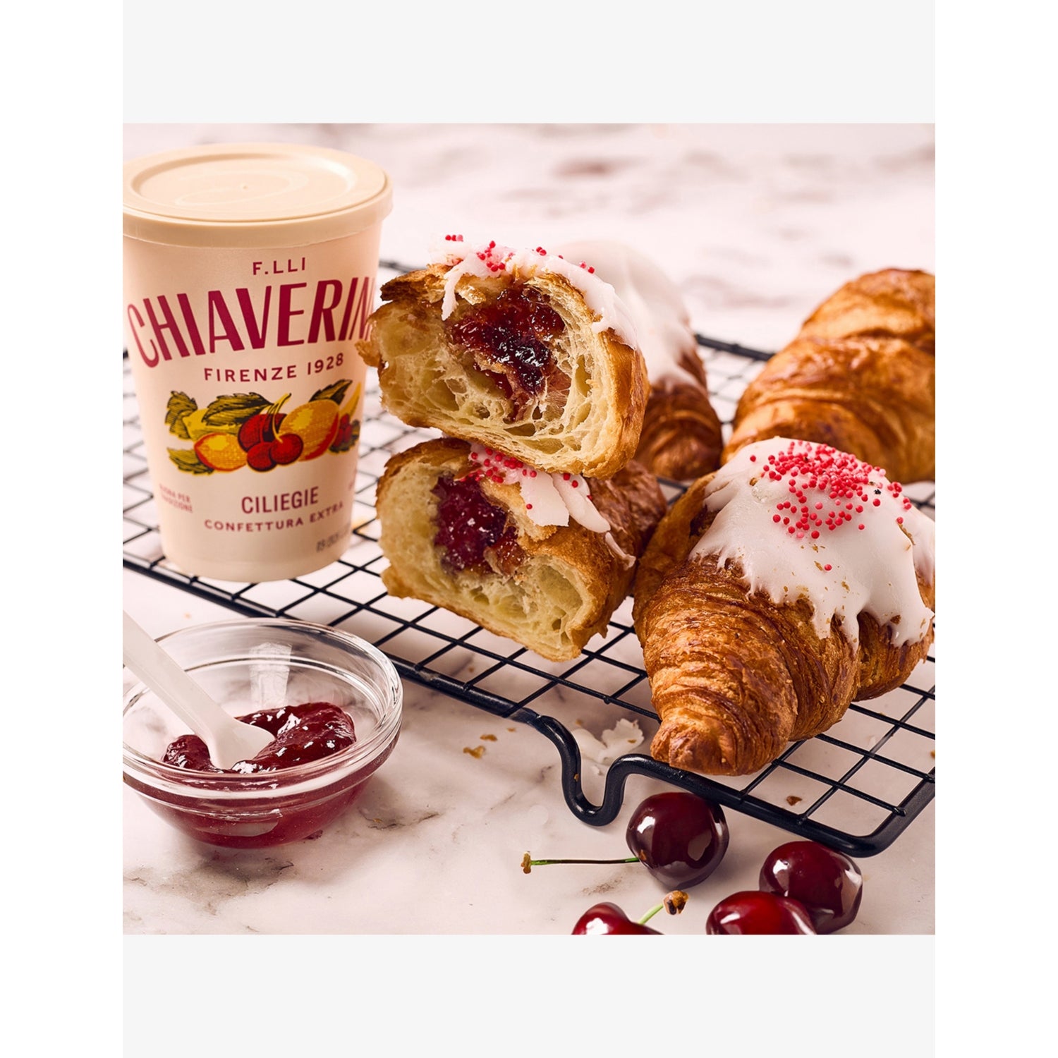 Chiaverini cherry extra jam 400g - British product