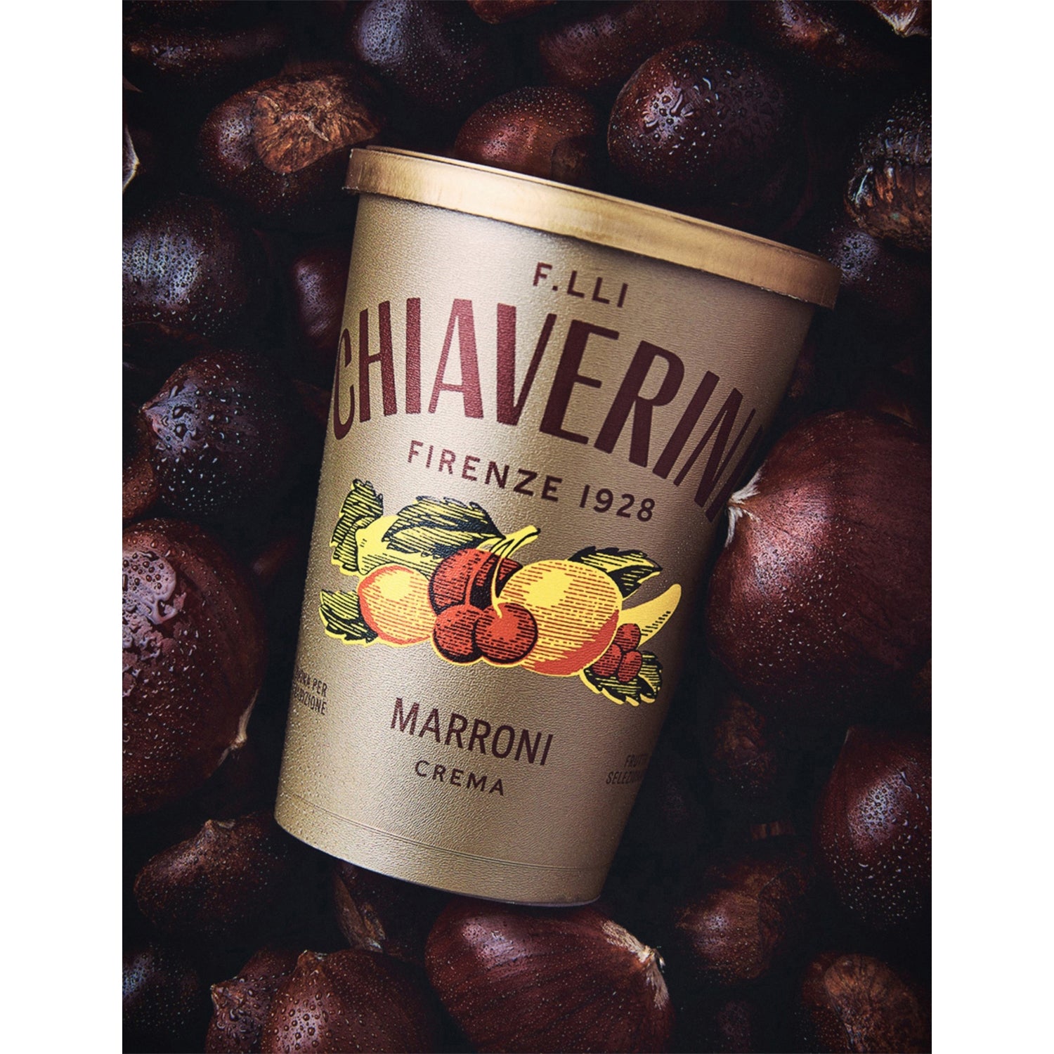 Chiaverini chestnut cream 400g, imported from the UK
