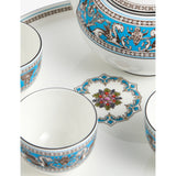 Wedgwood Florentine turquoise bone china teaware set, UK version