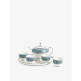 Wedgwood Florentine turquoise bone china teaware set, UK version