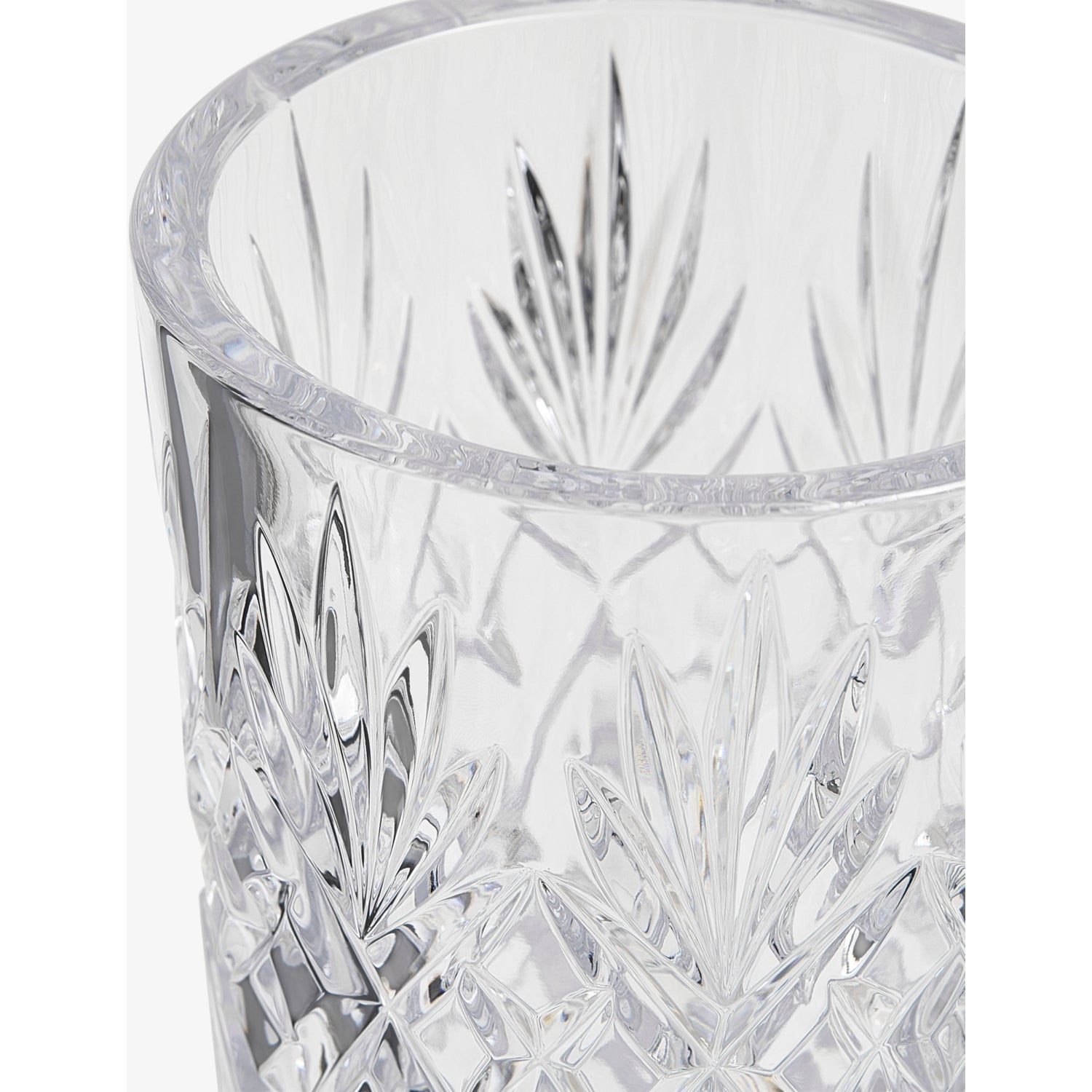 Royal Doulton crystal vase geometric diamond pattern 25cm, UK version