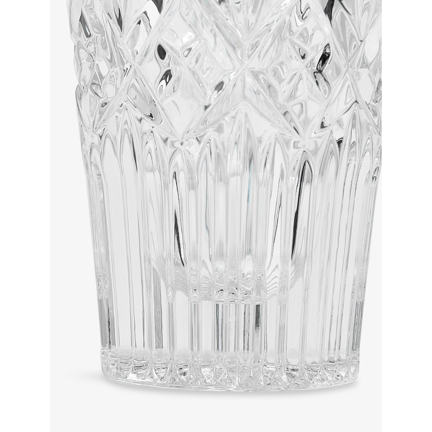 Royal Doulton crystal vase geometric diamond pattern 25cm, UK version