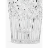 Royal Doulton crystal vase geometric diamond pattern 25cm, UK version