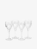 Royal Doulton Highgate crystal white wine glasses set of four, imported from the UK