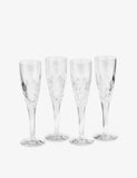Royal Doulton Highgate crystal flutes set of four, imported from the UK