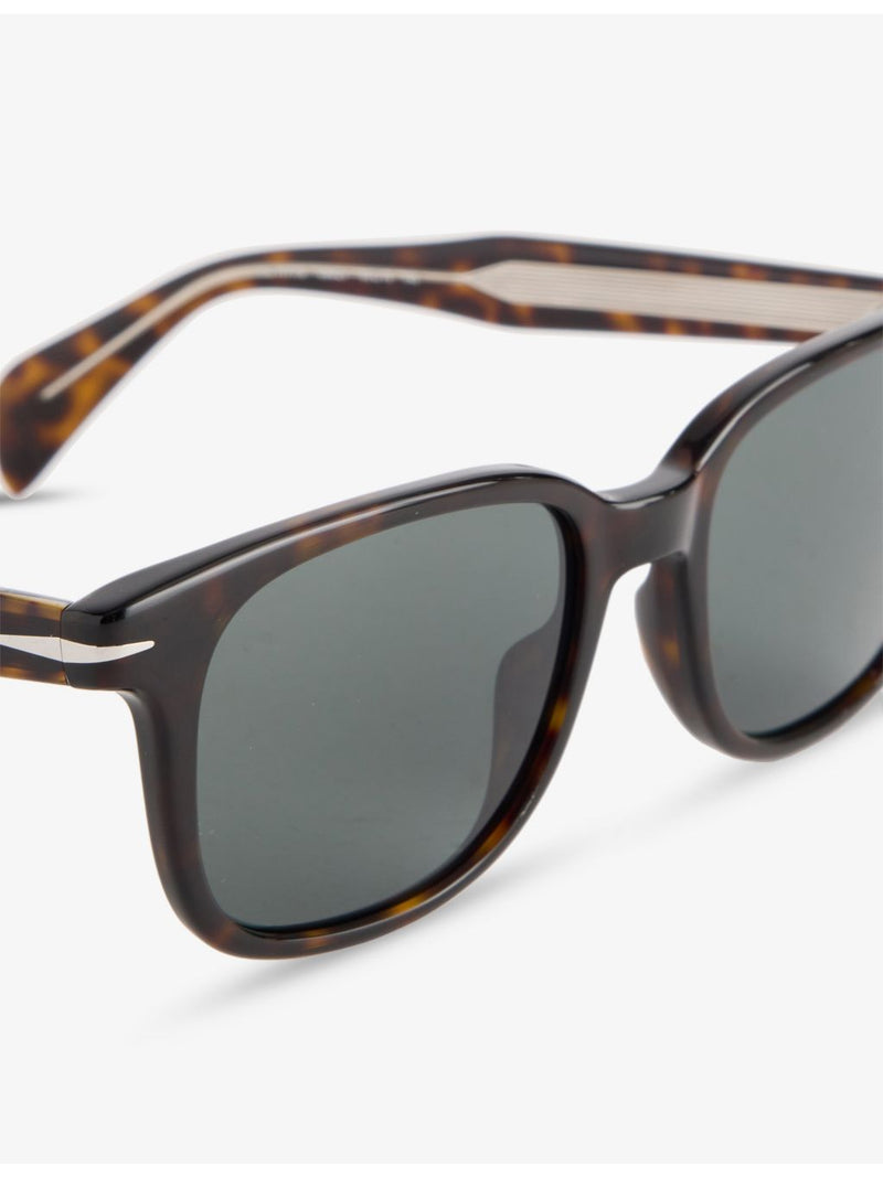David Beckham Havana rectangular acetate sunglasses, imported from the UK