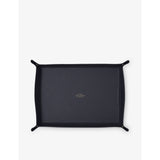 Smythson large rectangular leather trinket tray 26x18cm, UK version