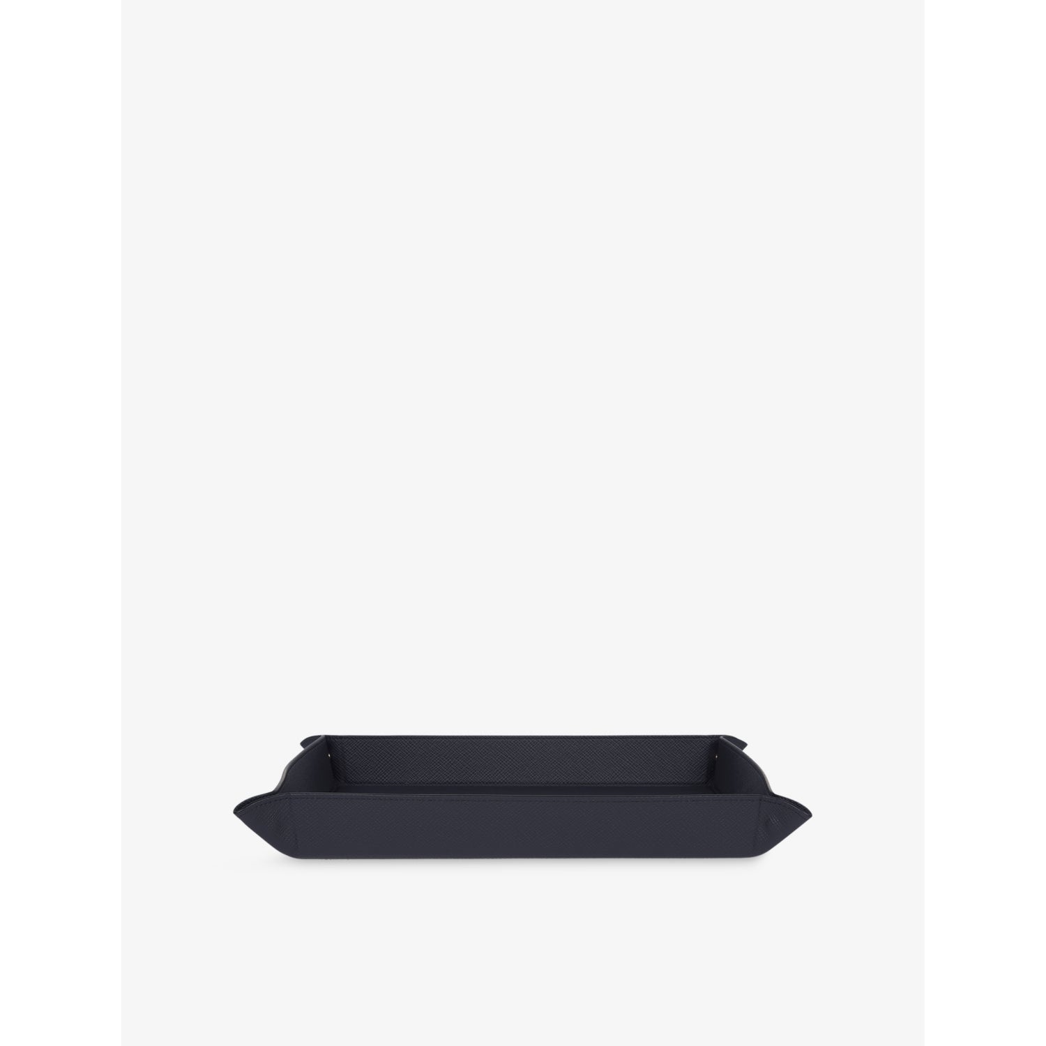 Smythson large rectangular leather trinket tray 26x18cm, UK version