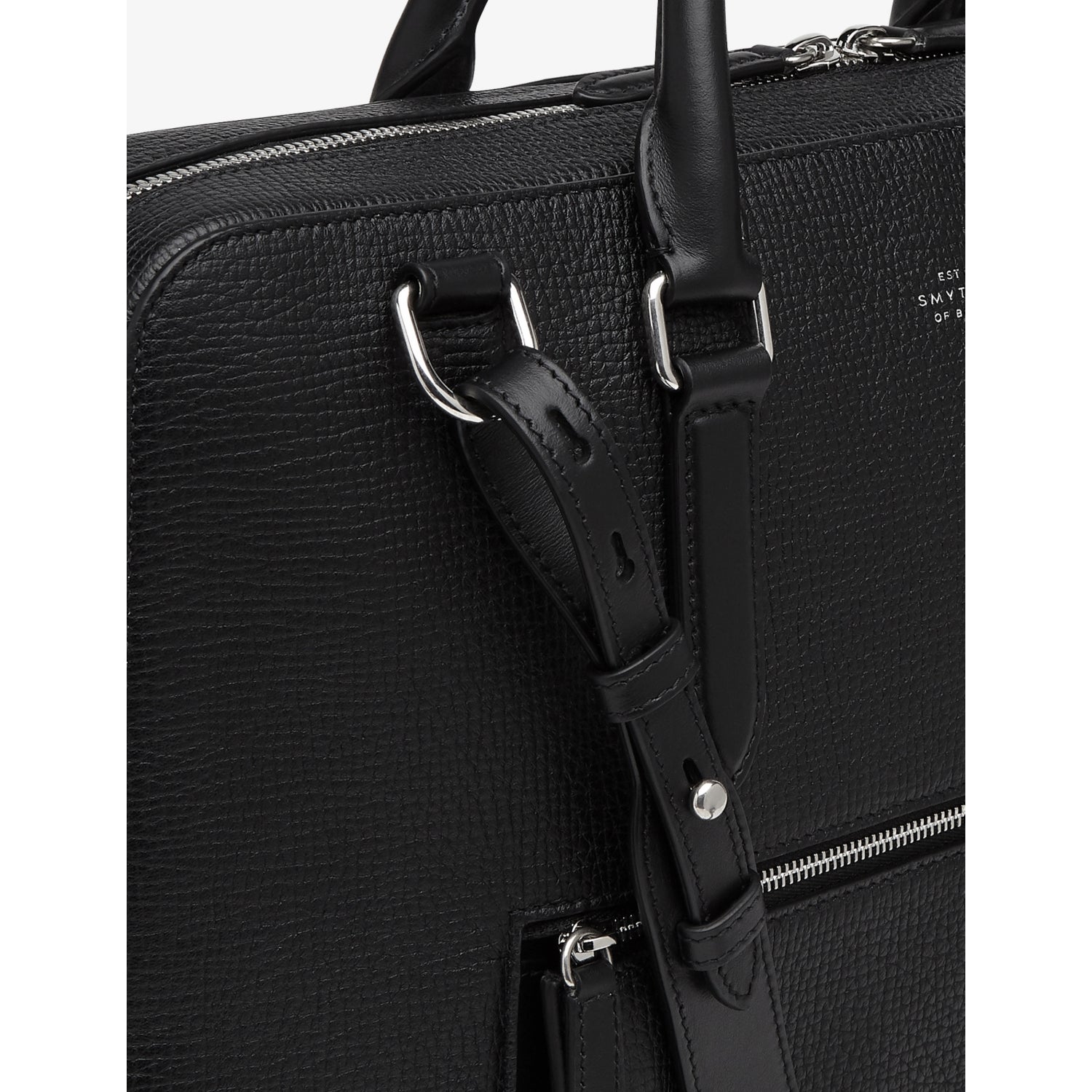 Smythson slim leather briefcase, imported from the UK