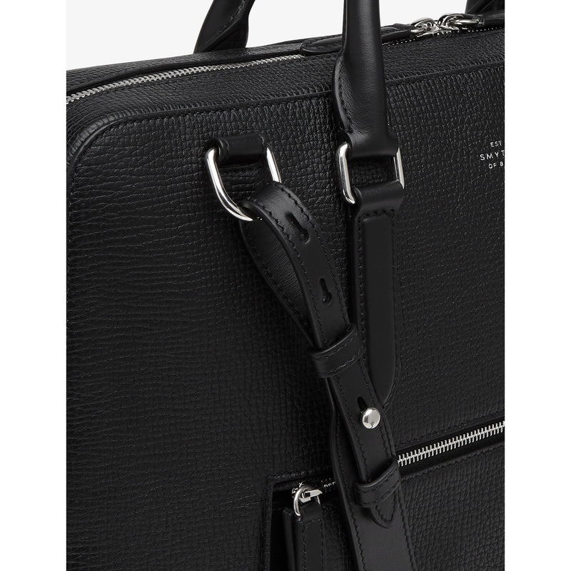 Smythson slim leather briefcase, imported from the UK