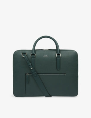 Smythson Ludlow Slim Leather Briefcase